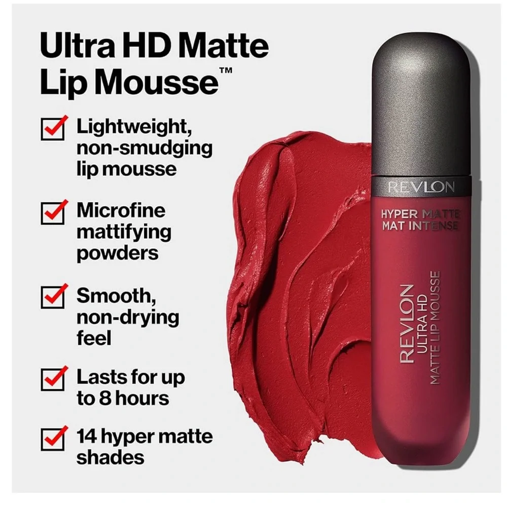 Revlon Ultra HD Hyper Matte Lip Mousse Red 810 Sunset NEW